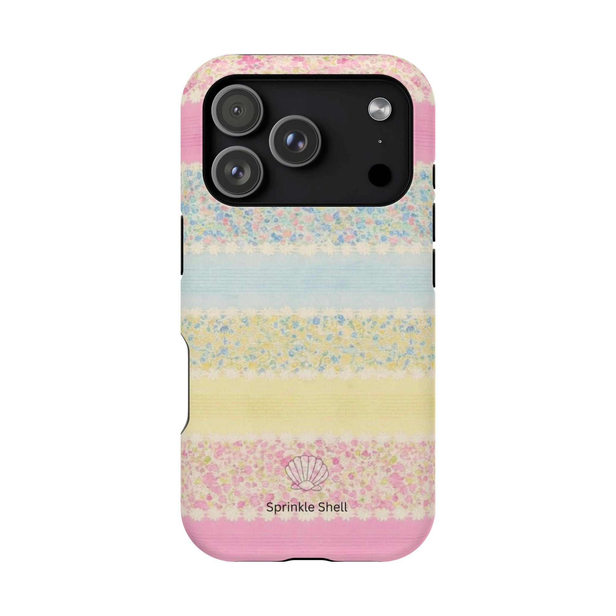 MagSafe pastel floral striped case