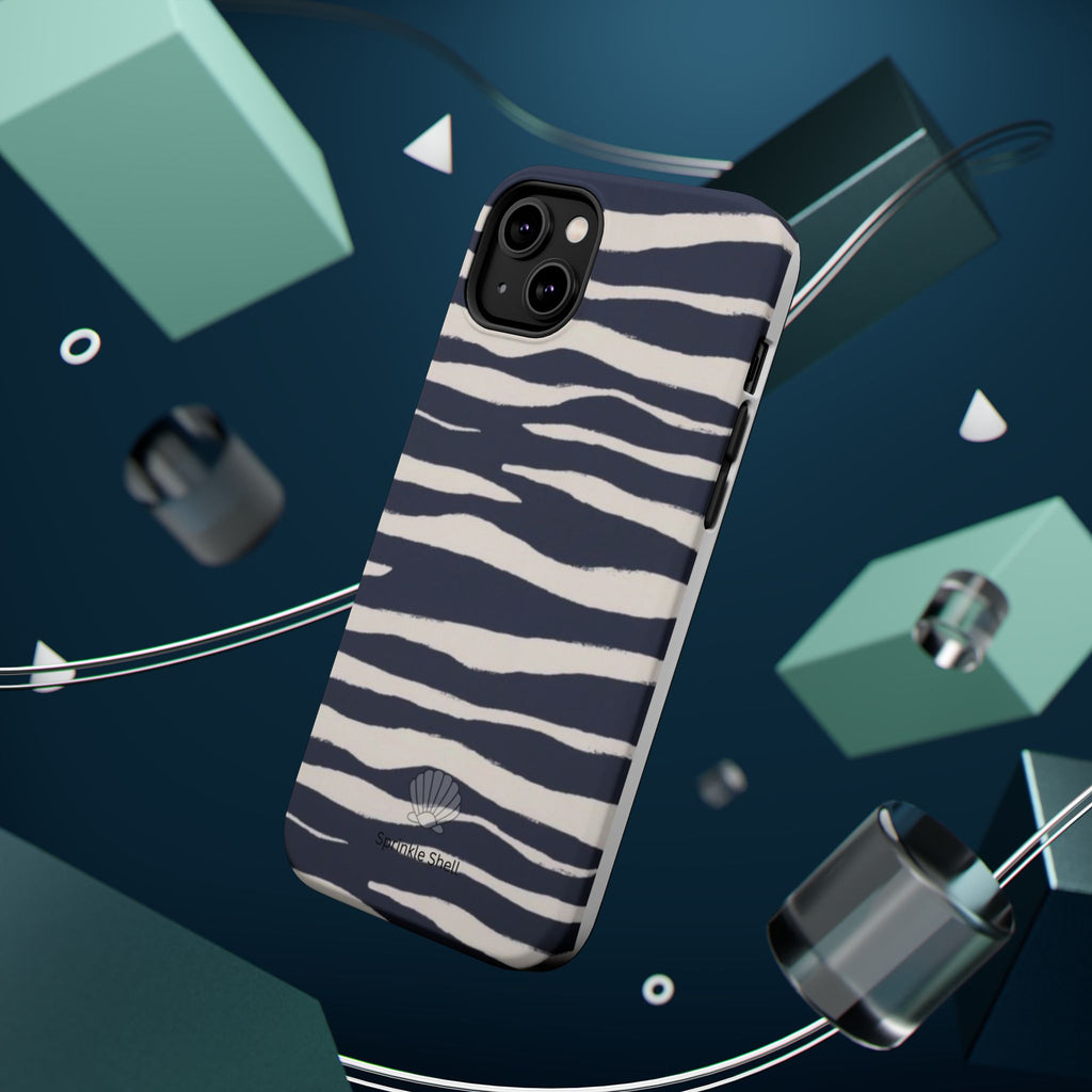 MagSafe Blue zebra print case