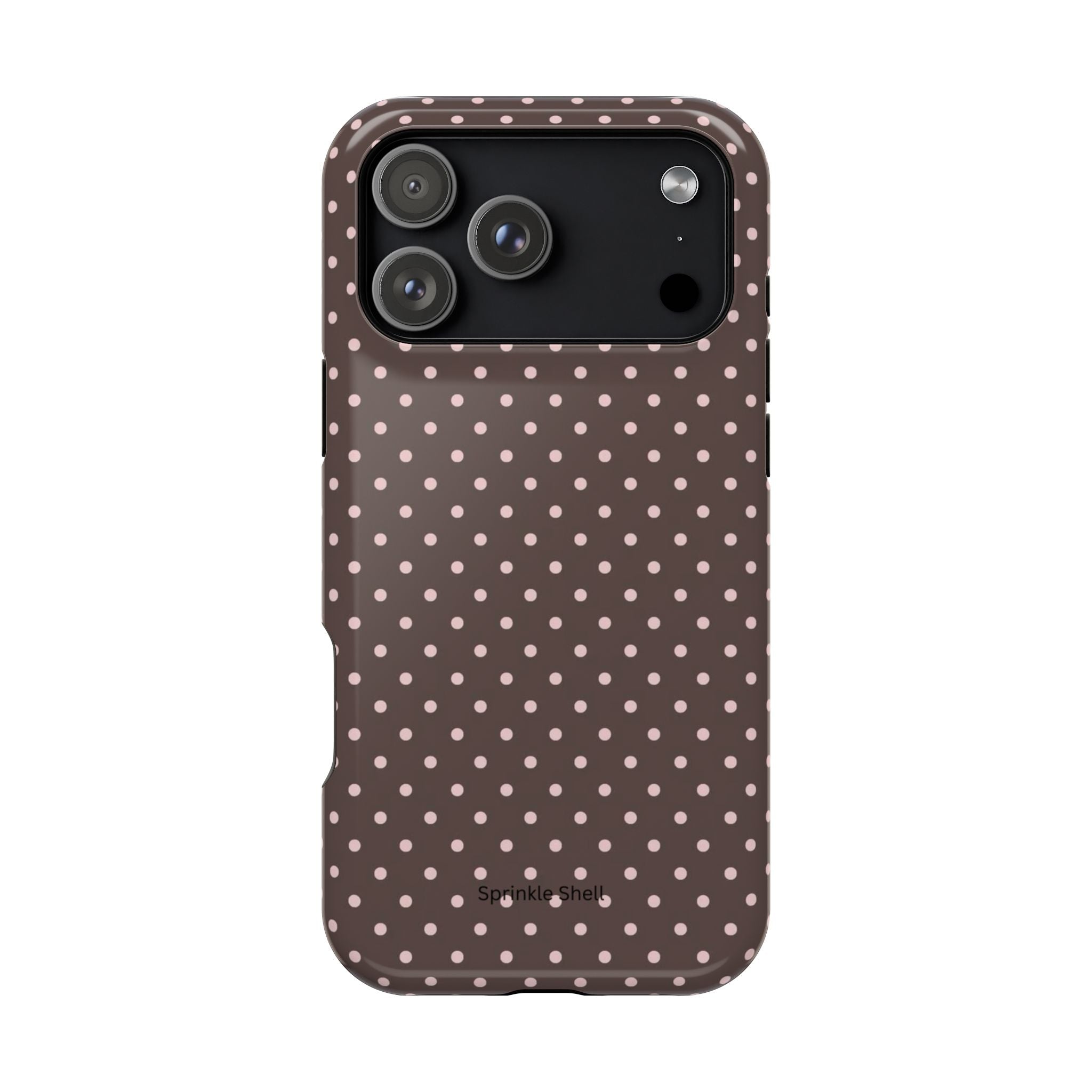 MagSafe Brown And Pink Polkadot Iphone Case