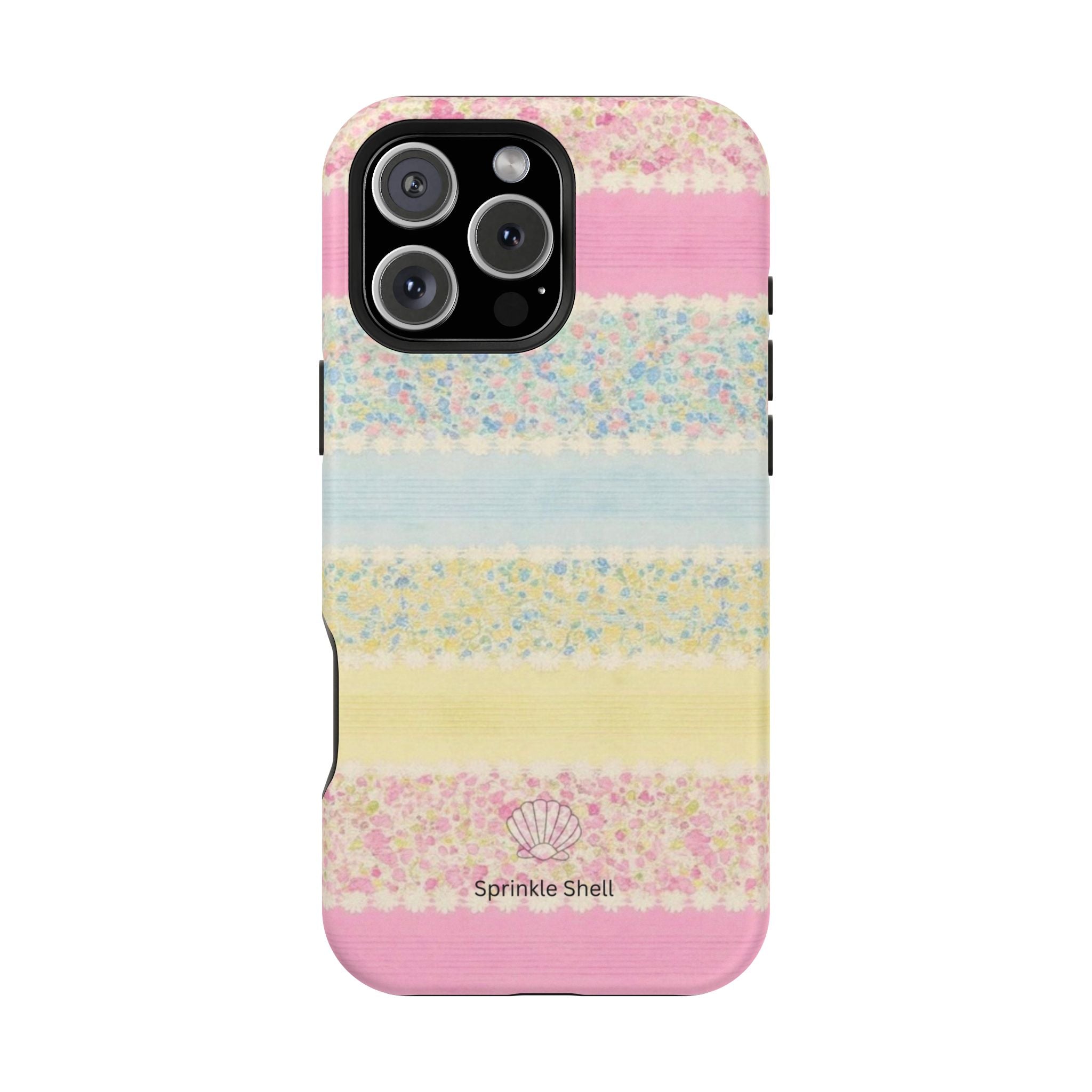 MagSafe pastel floral striped case