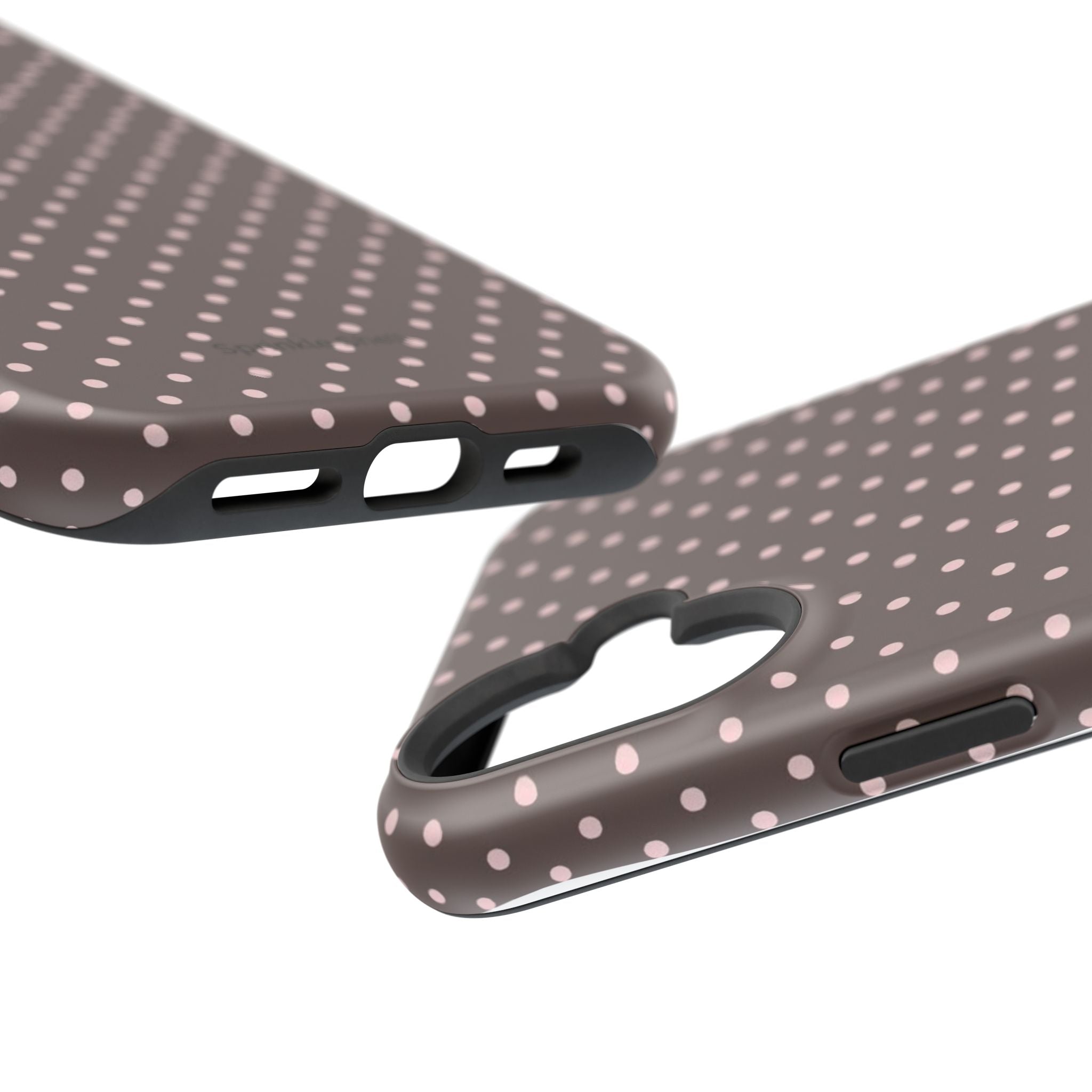 MagSafe Brown And Pink Polkadot Iphone Case