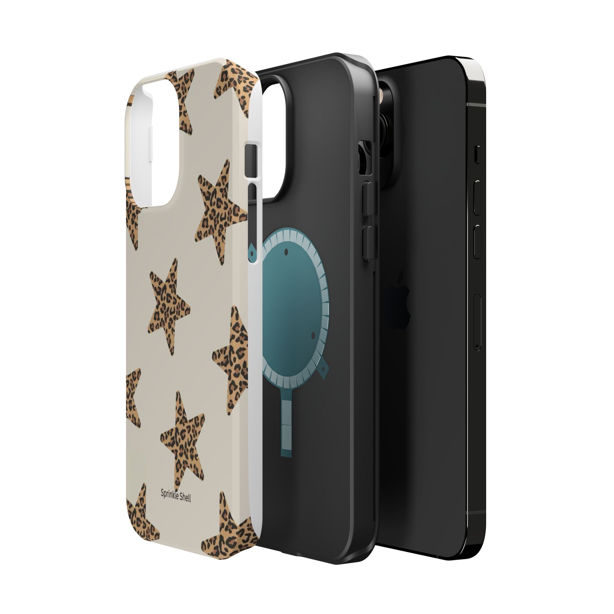 MagSafe Cheetah Print Stars iPhone Case