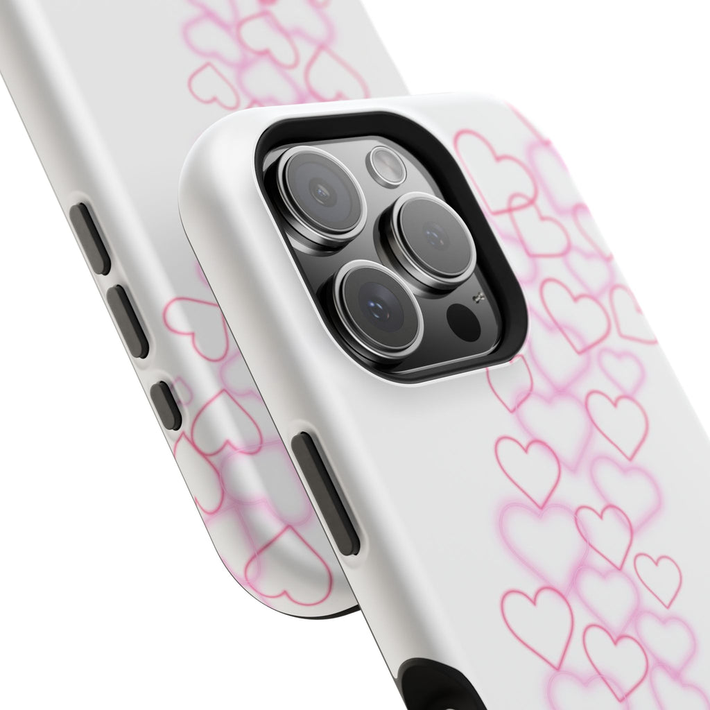 MagSafe pink hearts phone case