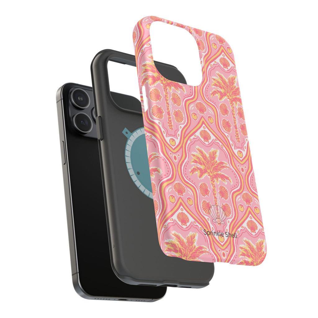 MagSafe pink pink summer palm tree case