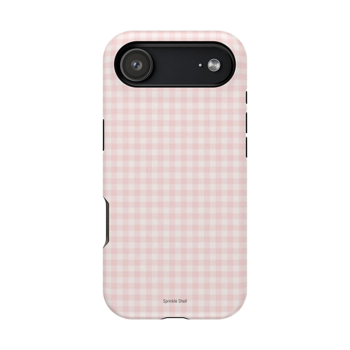 MagSafe light pink plaid case