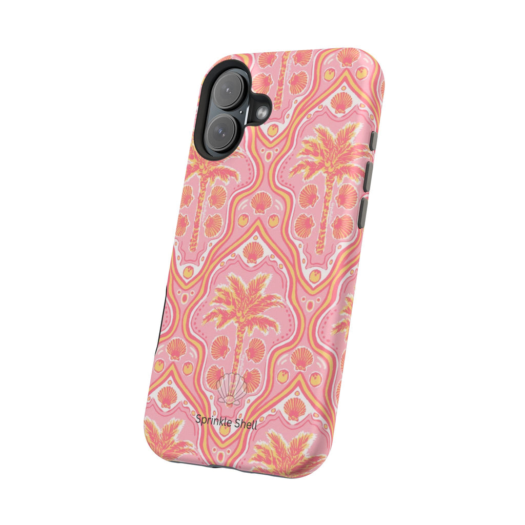 MagSafe pink pink summer palm tree case