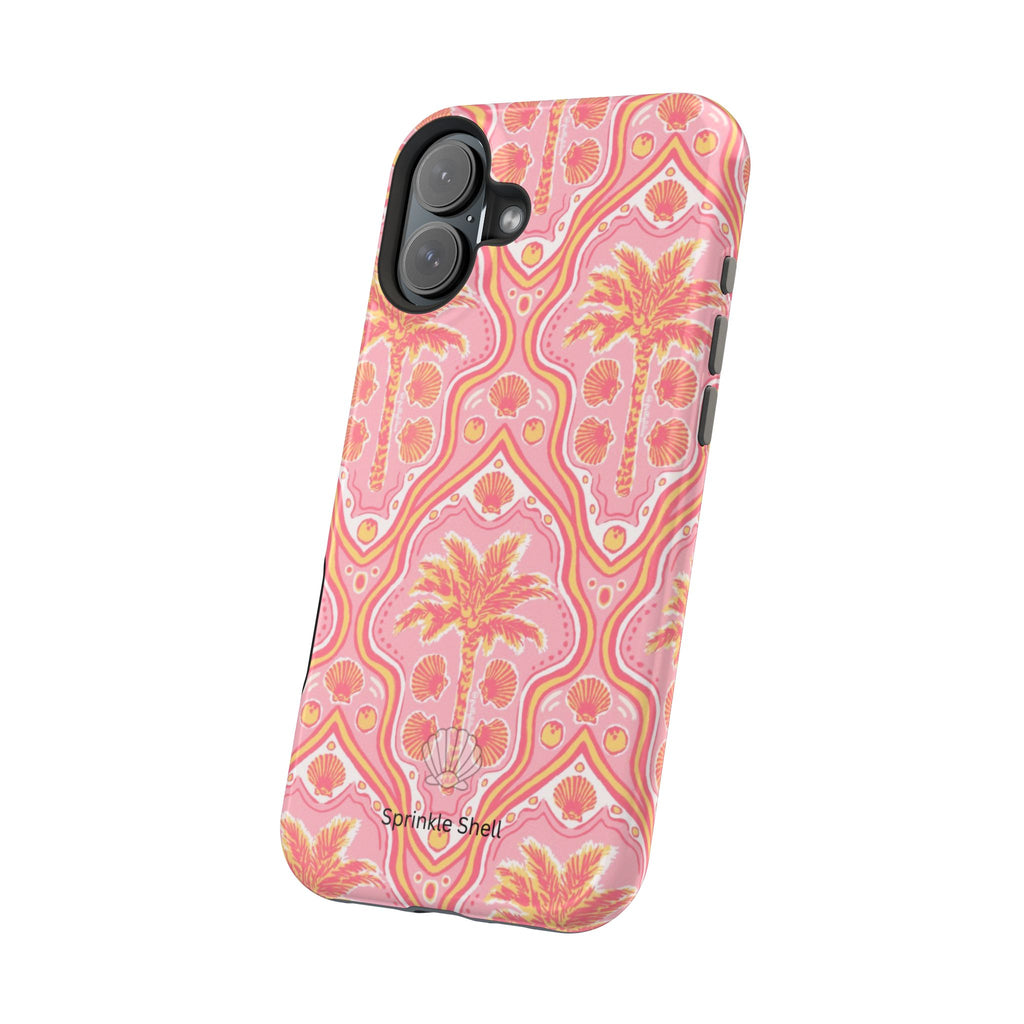 MagSafe pink pink summer palm tree case