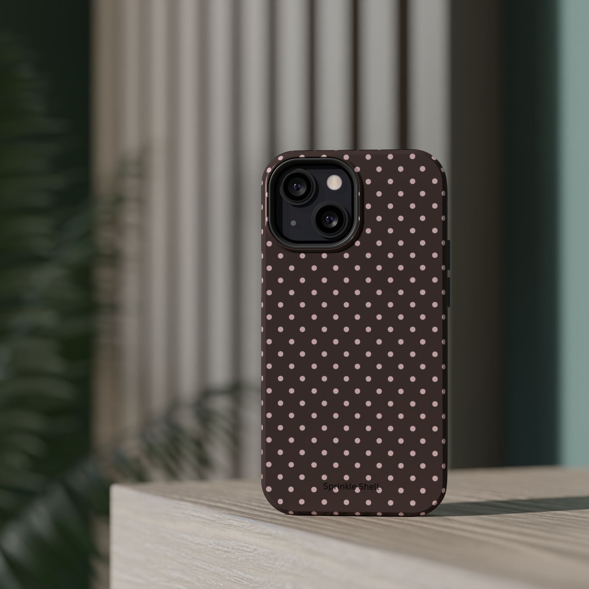 MagSafe Brown And Pink Polkadot Iphone Case