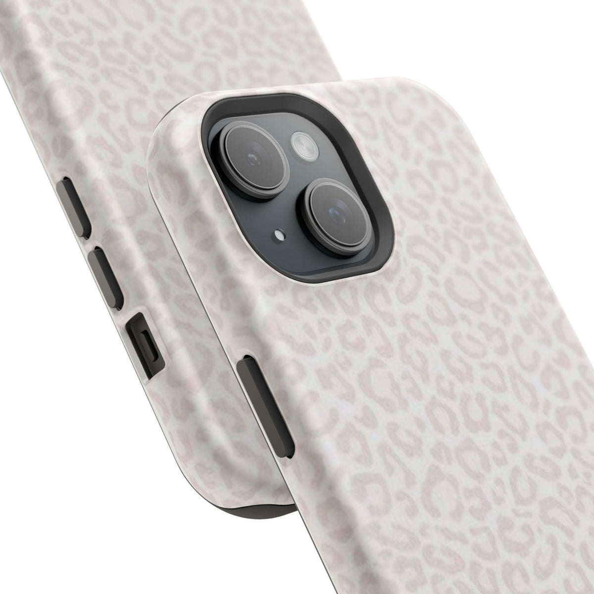 MagSafe white cheetah print case