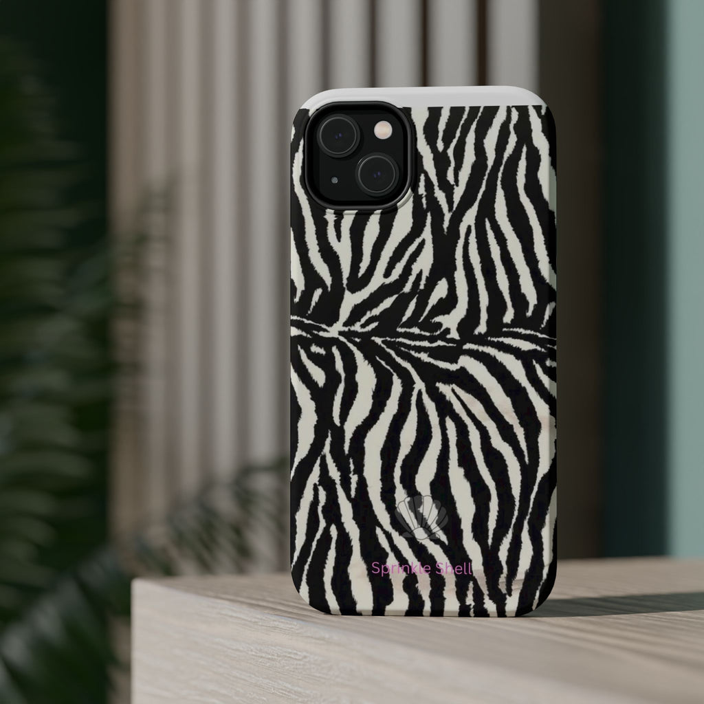 MagSafe black zebra print case