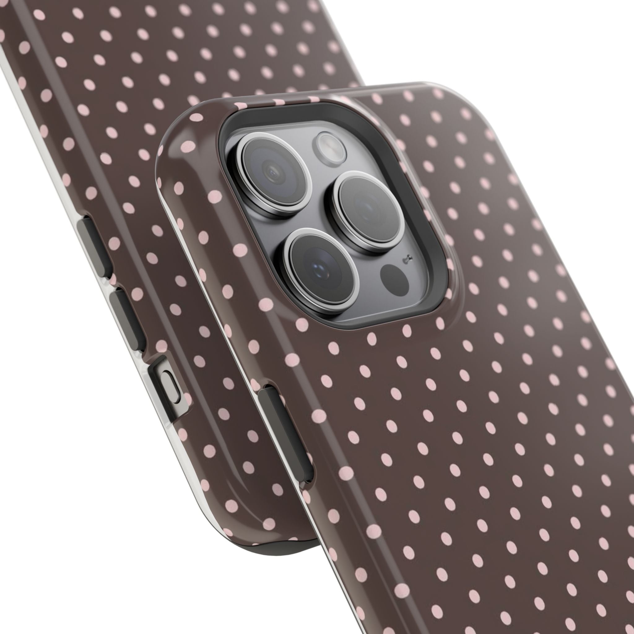 MagSafe Brown And Pink Polkadot Iphone Case
