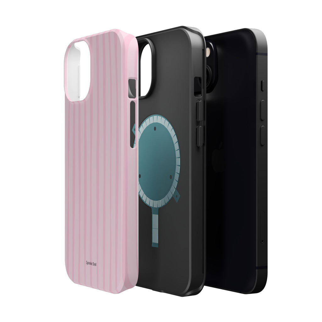MagSafe pink uneven lines case