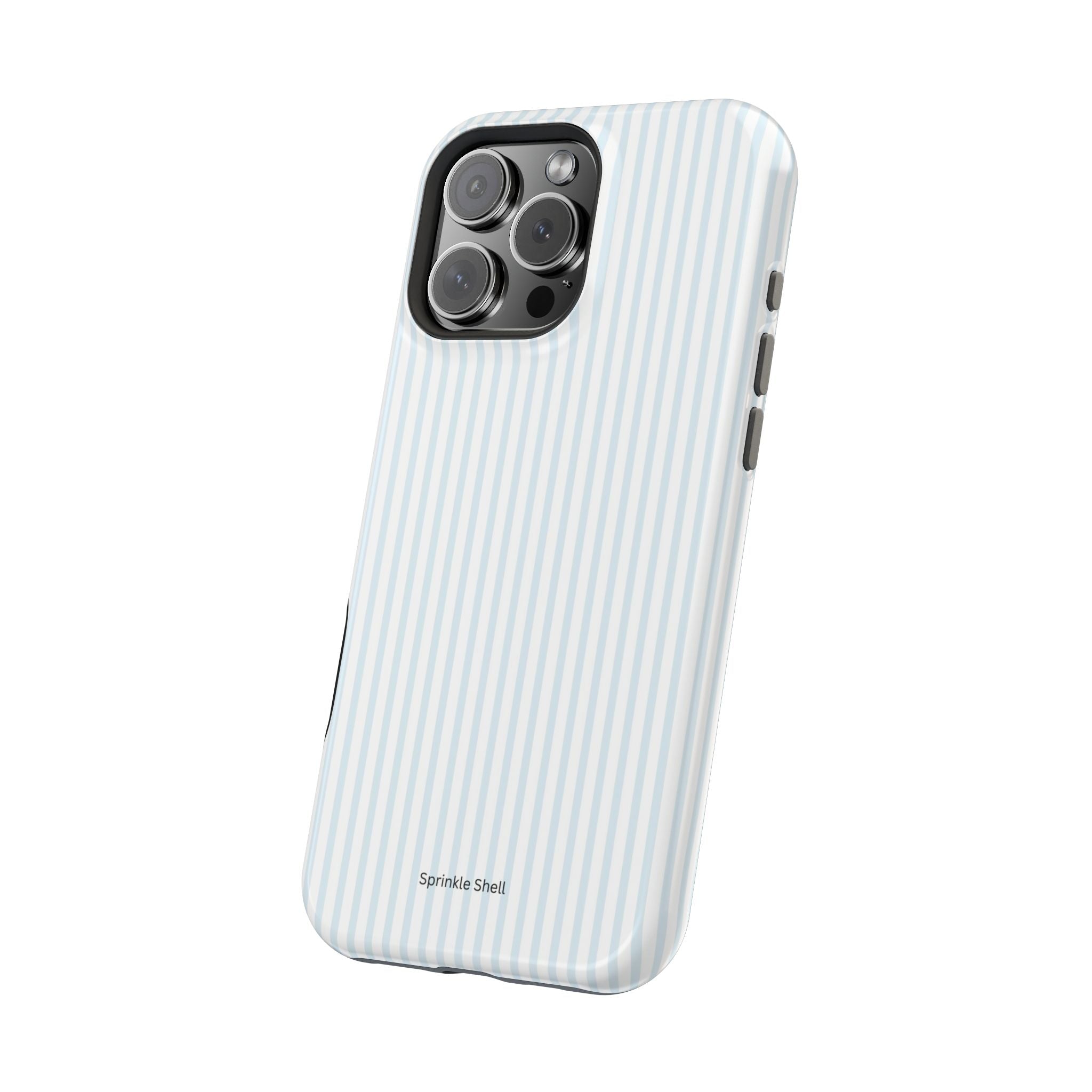 MagSafe light blue stripes iphone case