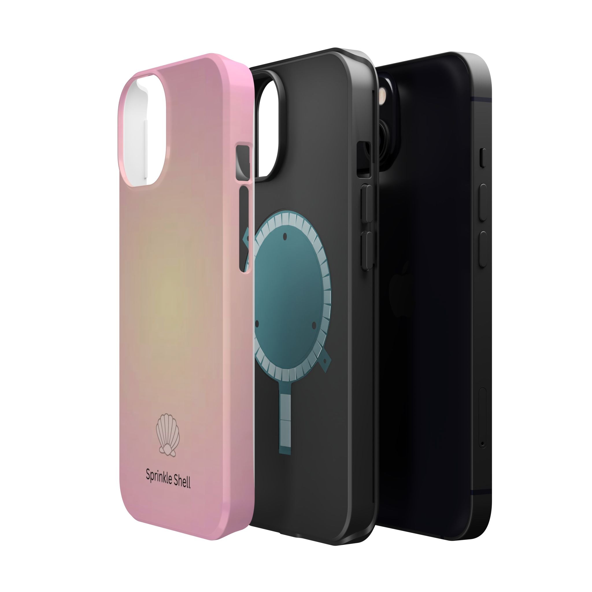 MagSafe light pink and yellow aura case