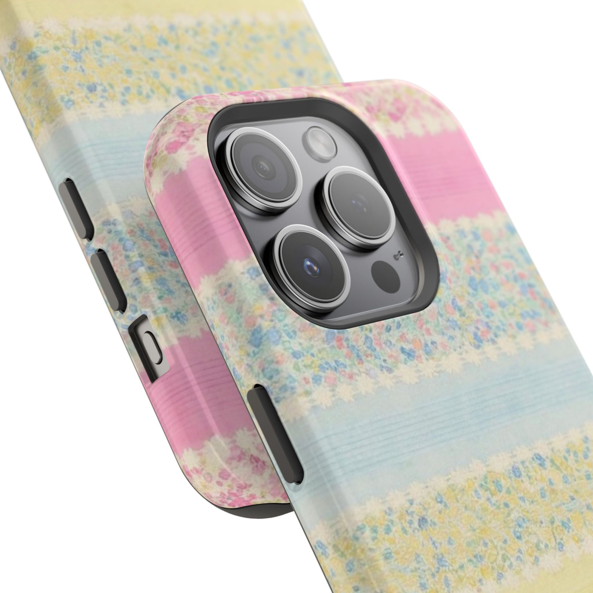 MagSafe pastel floral striped case