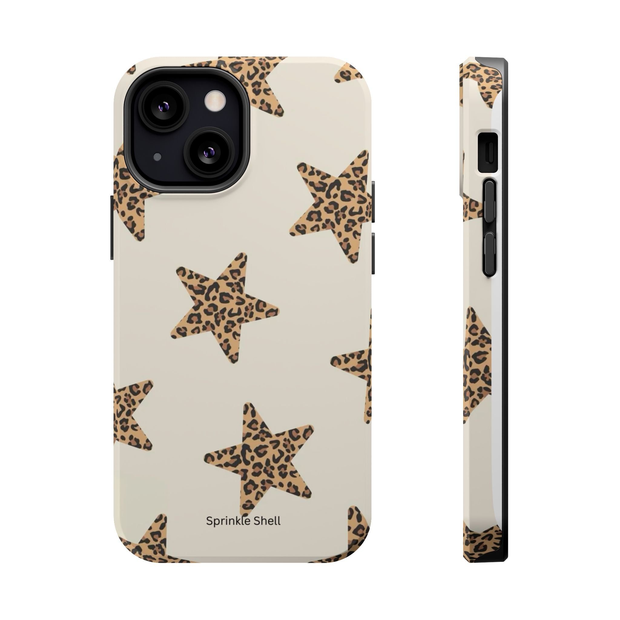 MagSafe Cheetah Print Stars iPhone Case