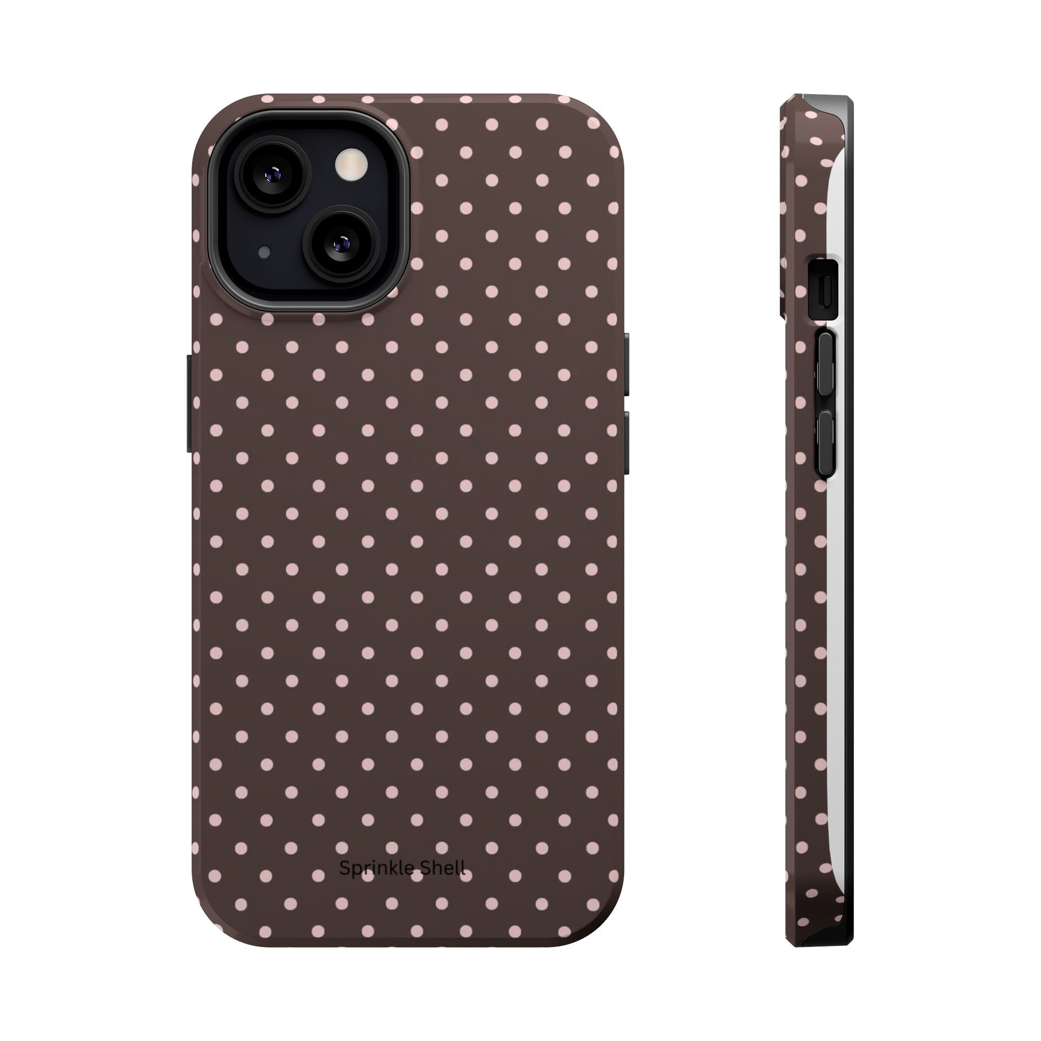 MagSafe Brown And Pink Polkadot Iphone Case