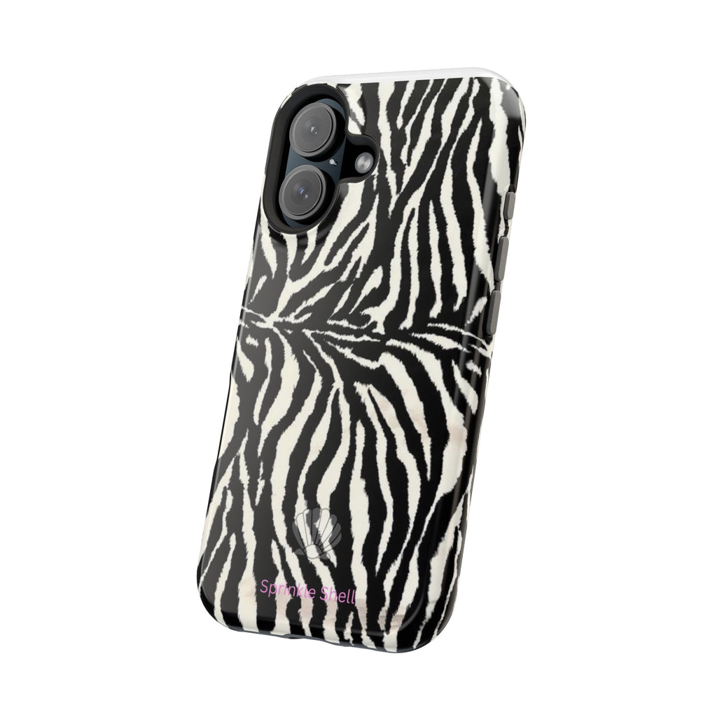 MagSafe black zebra print case