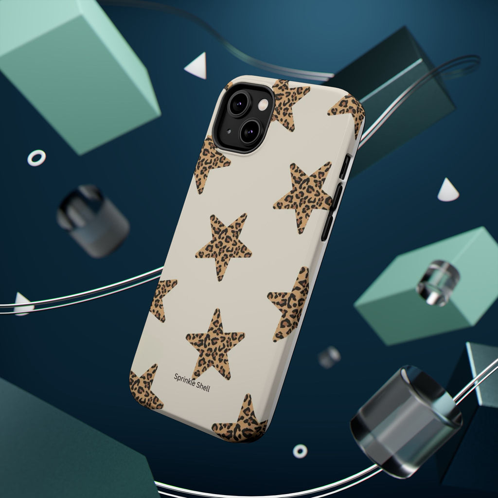 MagSafe Cheetah Print Stars iPhone Case
