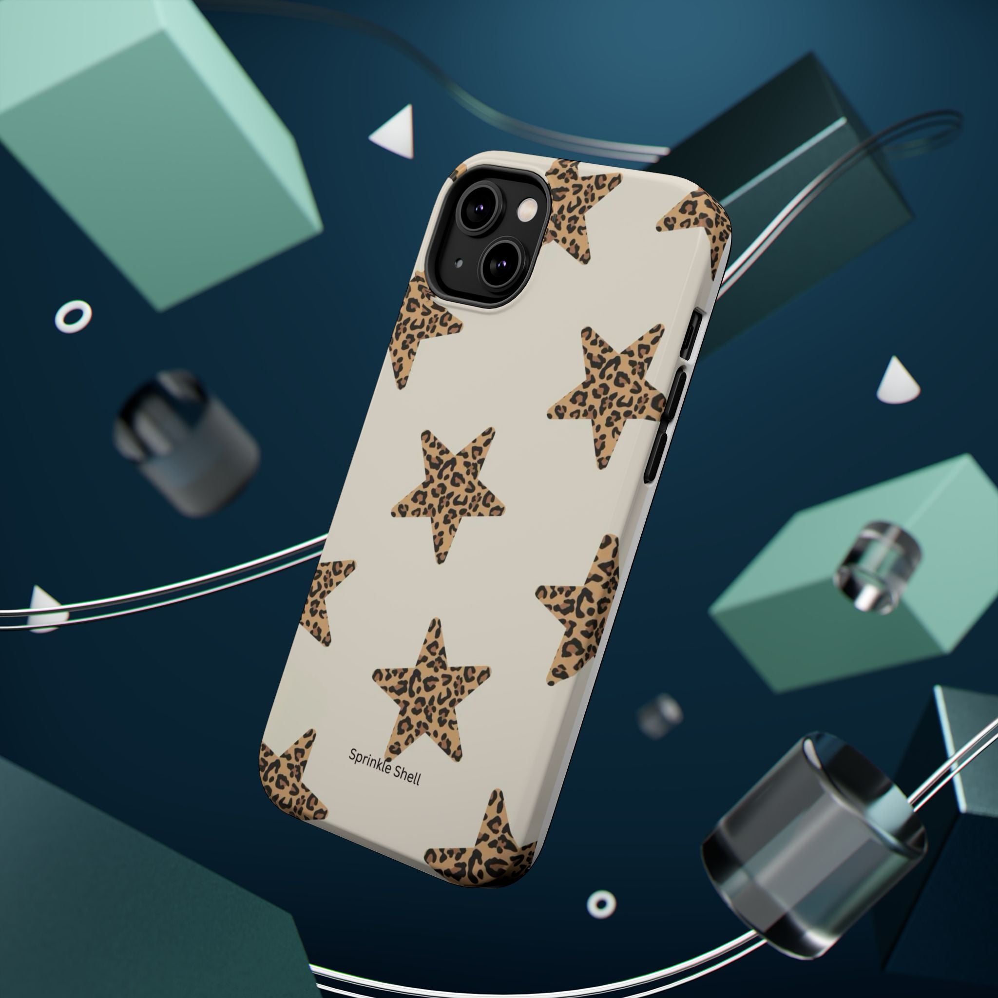 MagSafe Cheetah Print Stars iPhone Case