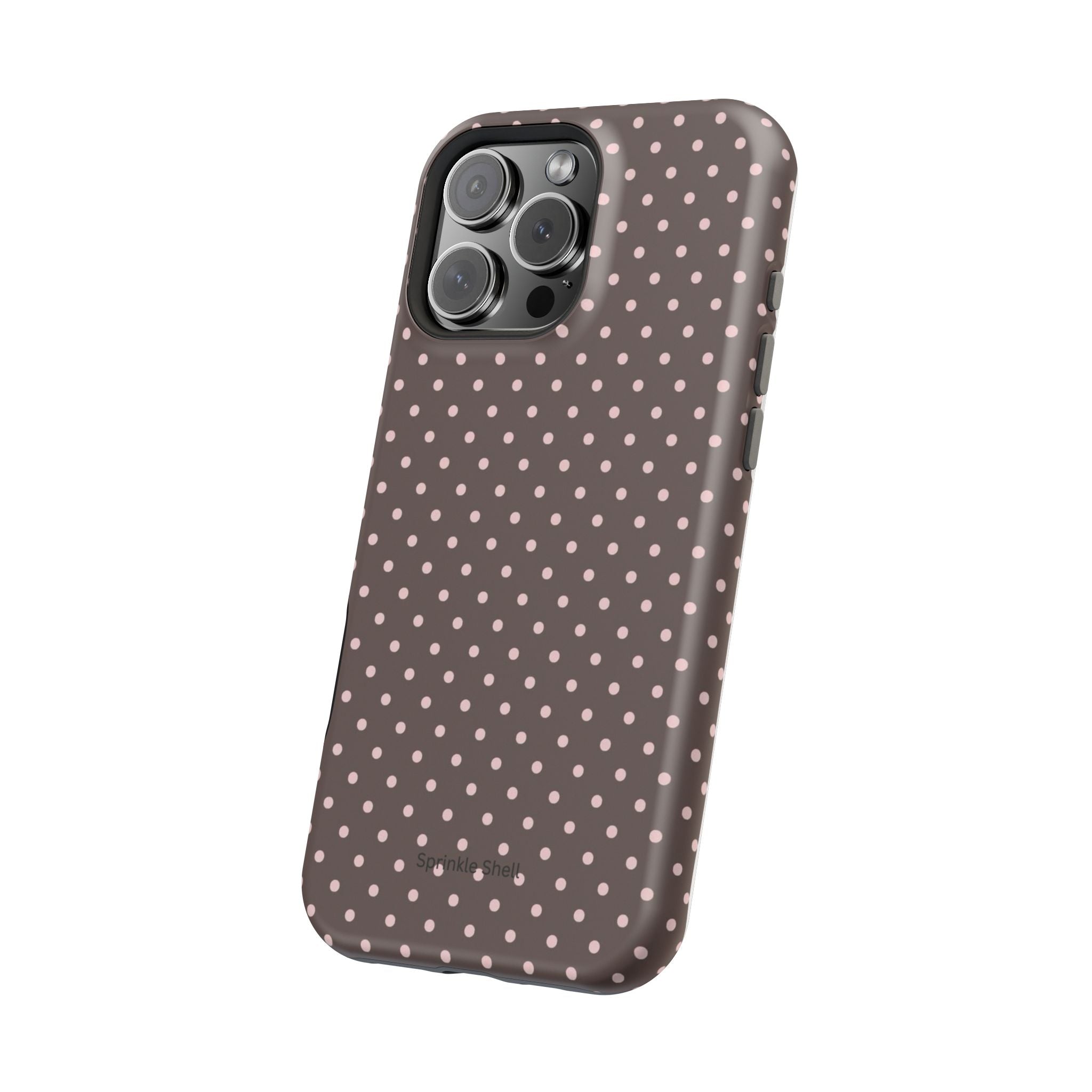 MagSafe Brown And Pink Polkadot Iphone Case