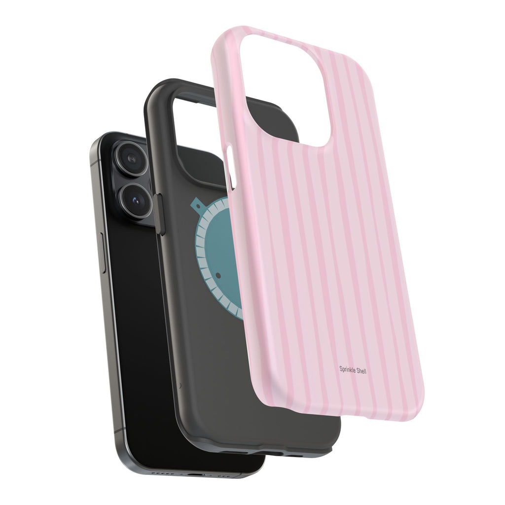 MagSafe pink uneven lines case