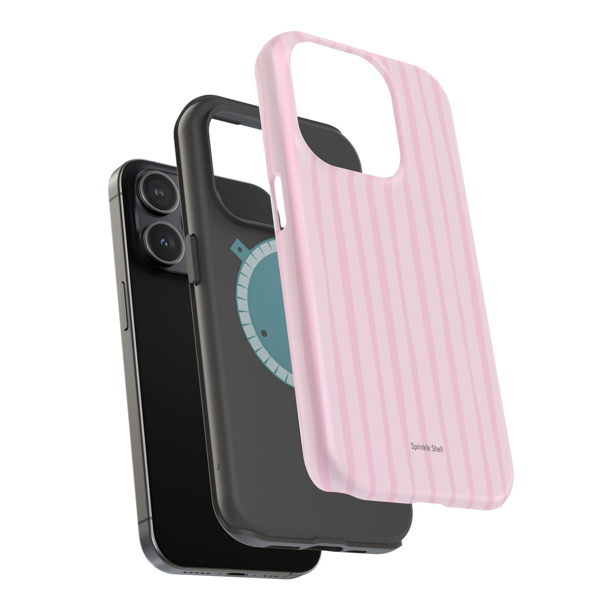 MagSafe pink uneven lines case