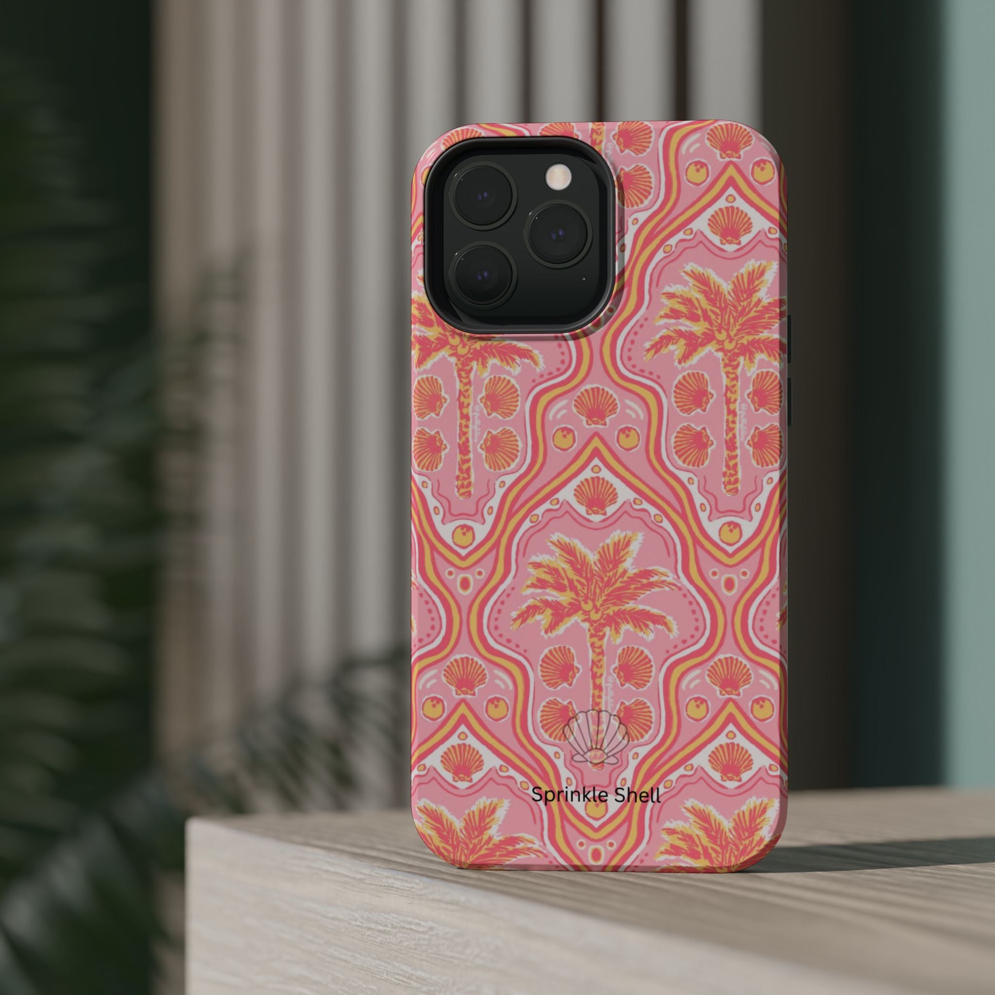 MagSafe pink pink summer palm tree case