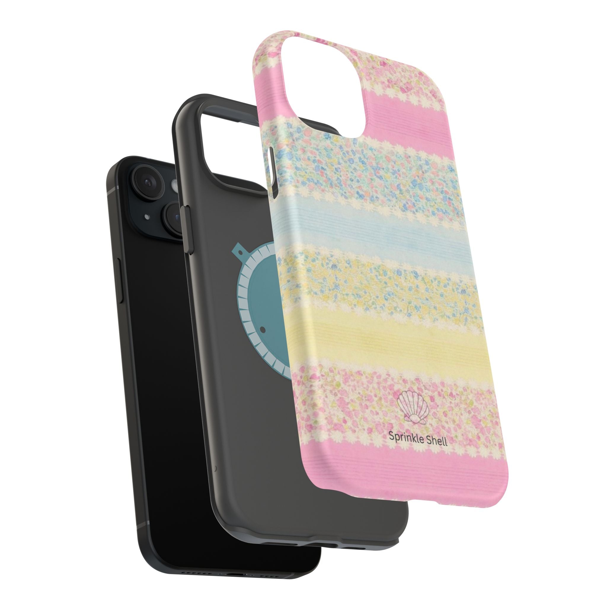 MagSafe pastel floral striped case
