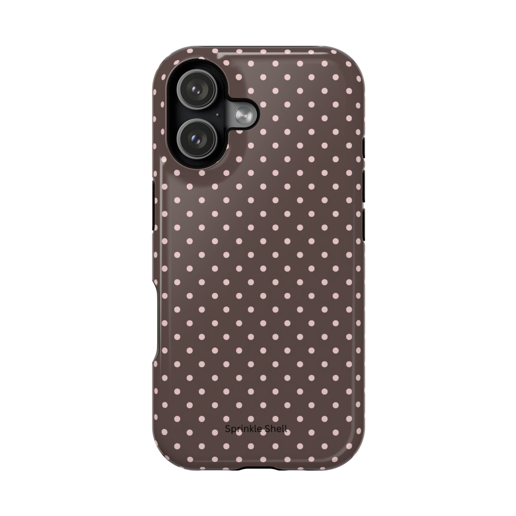 MagSafe Brown And Pink Polkadot Iphone Case