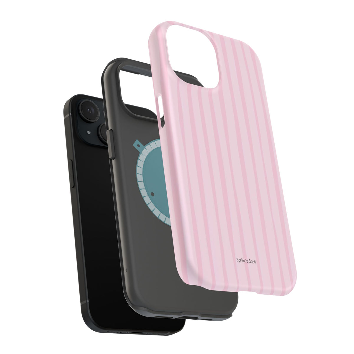MagSafe pink uneven lines case