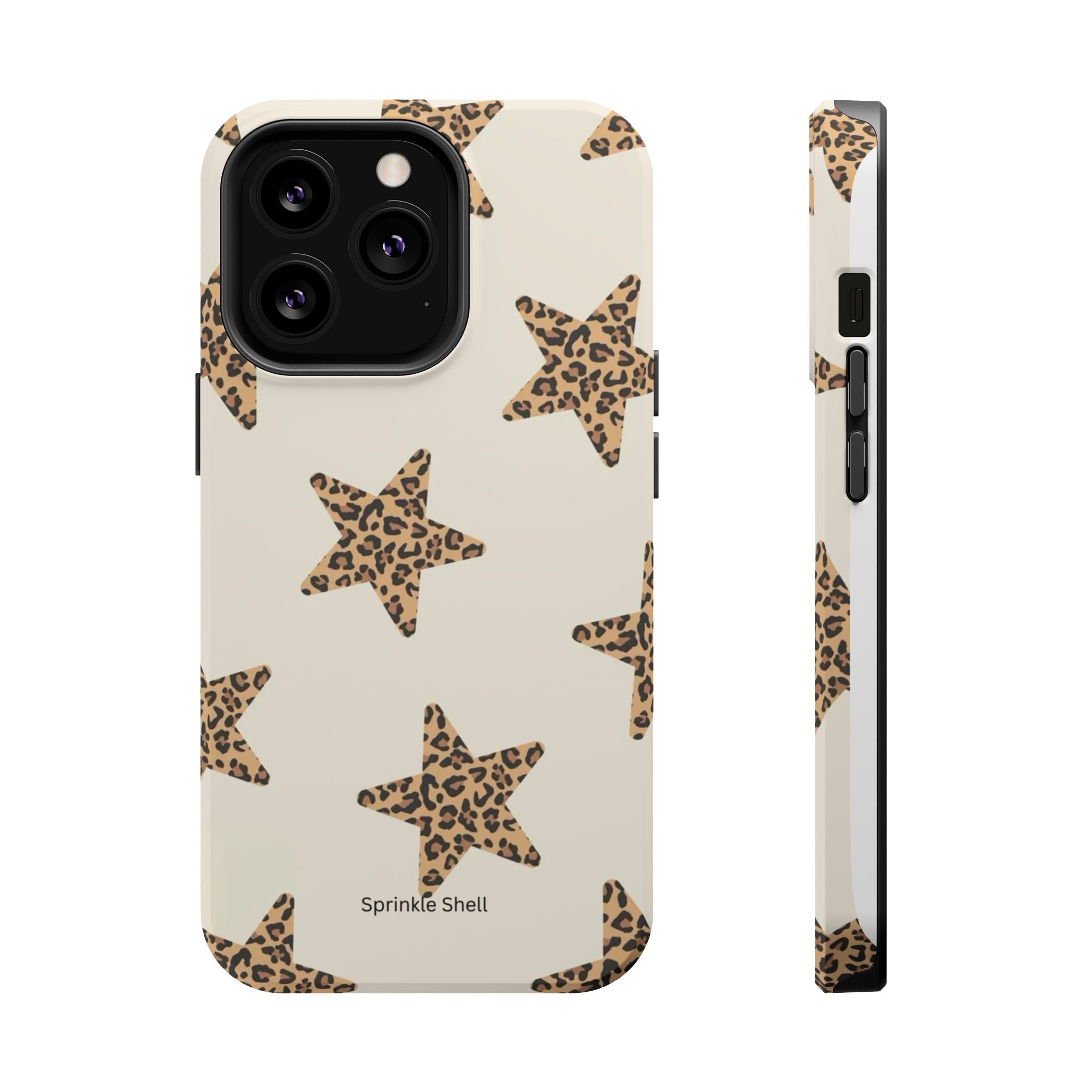 MagSafe Cheetah Print Stars iPhone Case