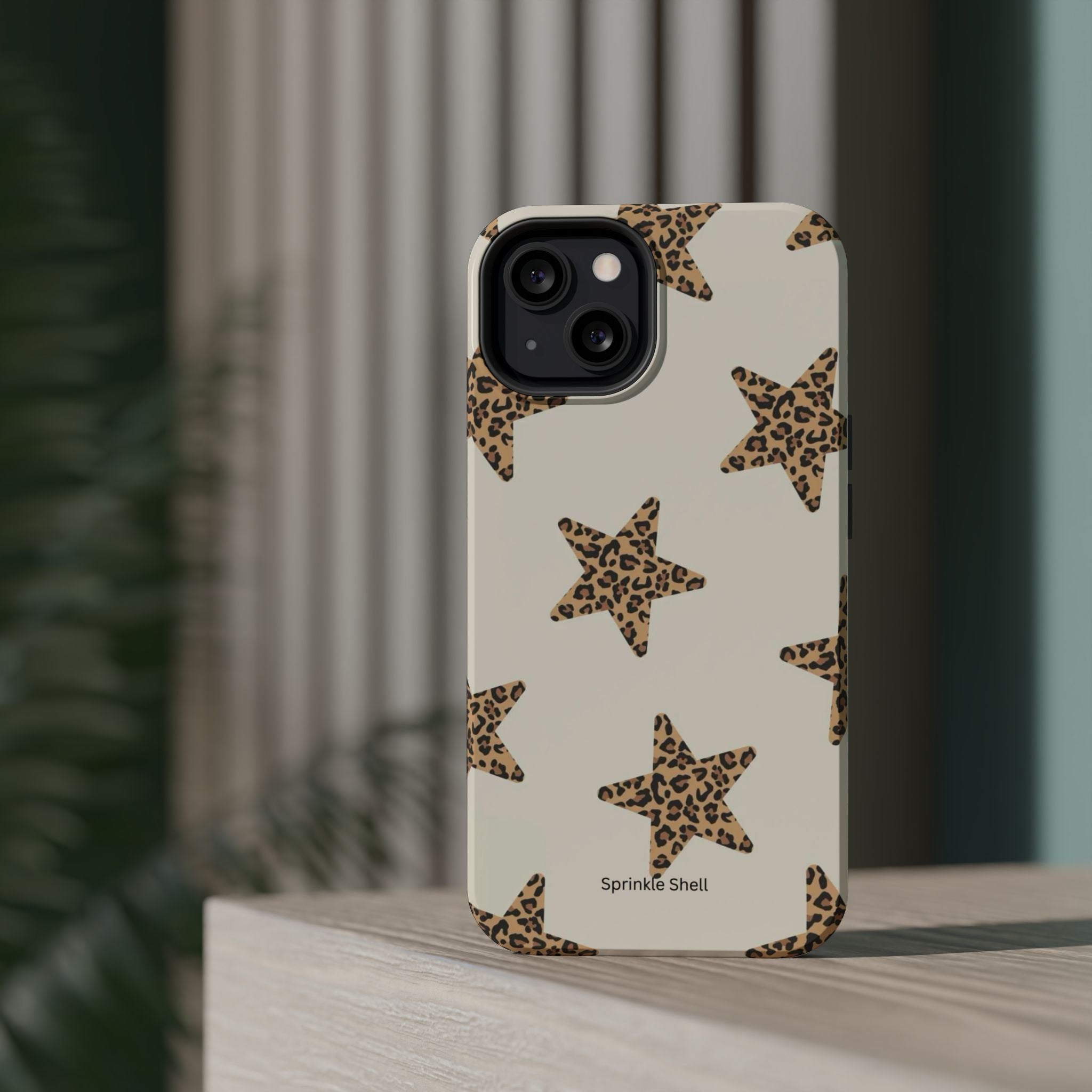 MagSafe Cheetah Print Stars iPhone Case