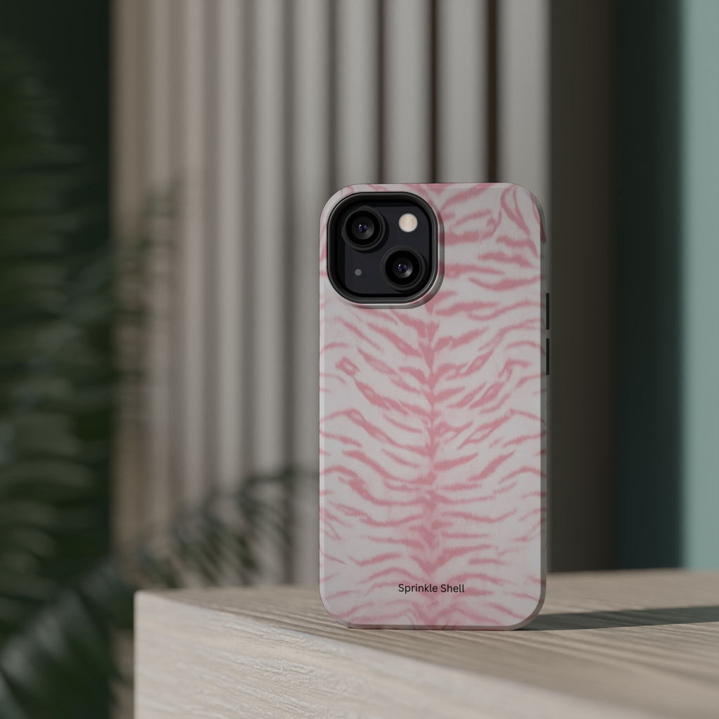 MagSafe Pink Zebra Print Iphone Case