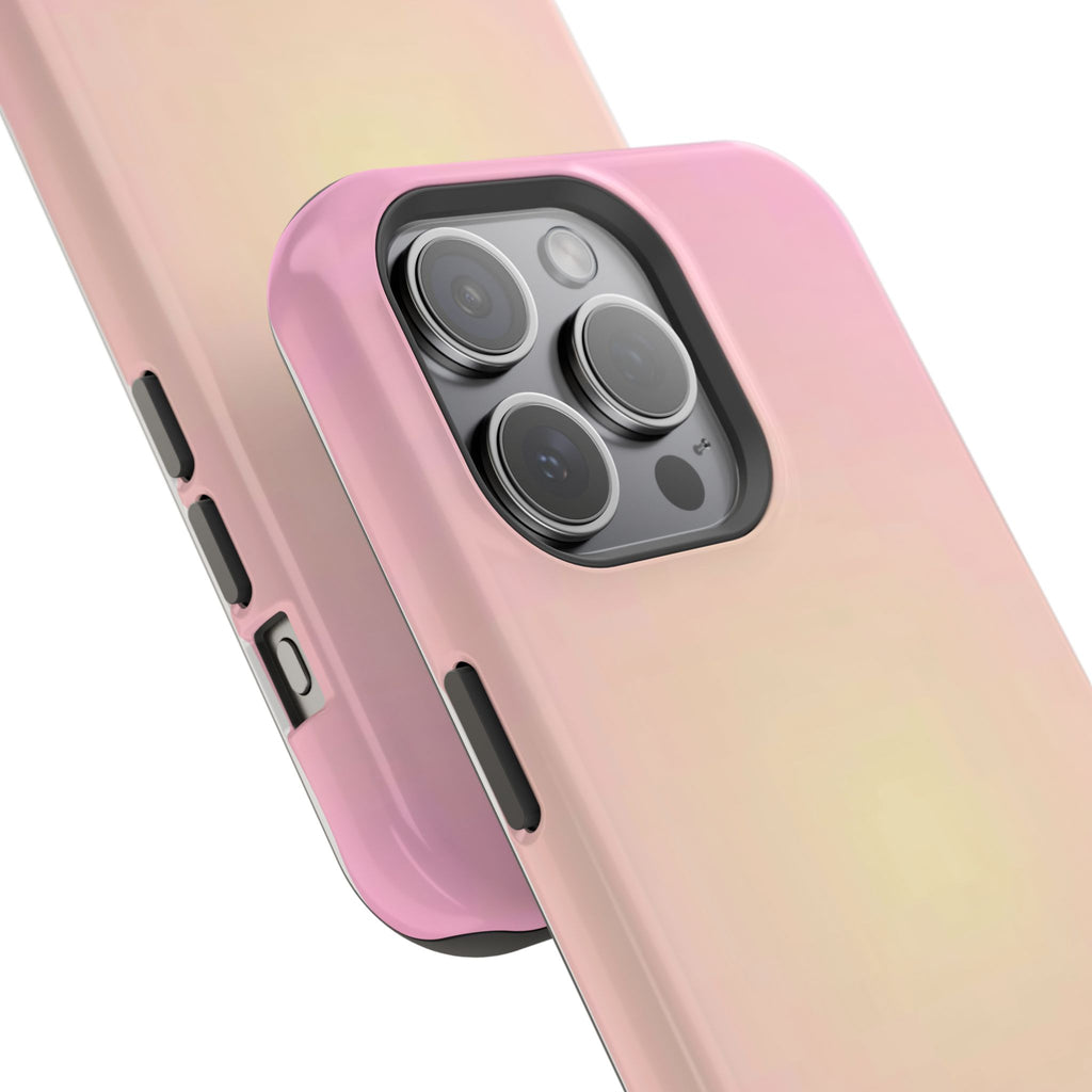 MagSafe light pink and yellow aura case