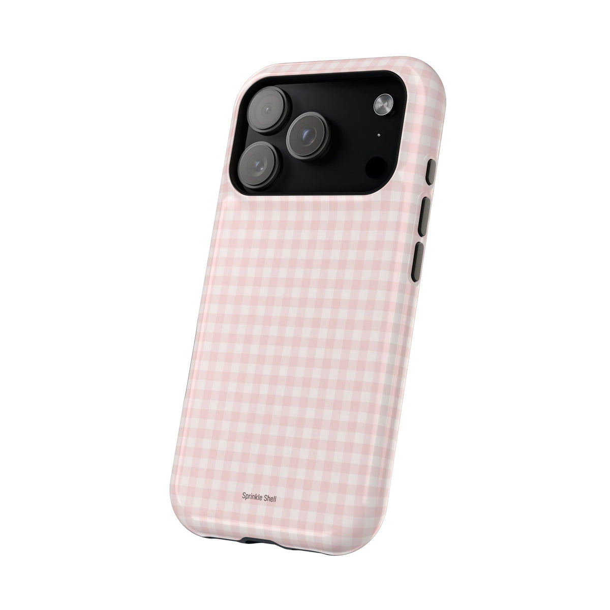 MagSafe light pink plaid case