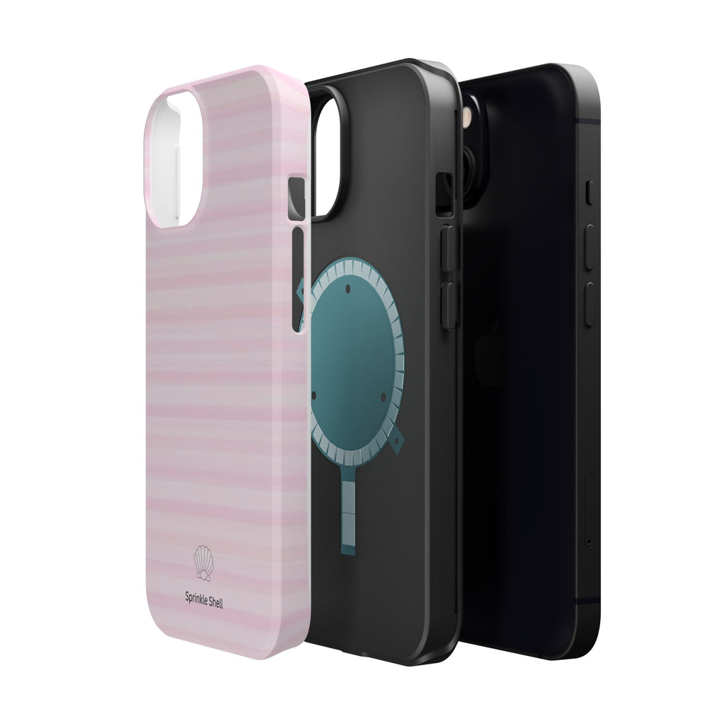 MagSafe pink stripes case