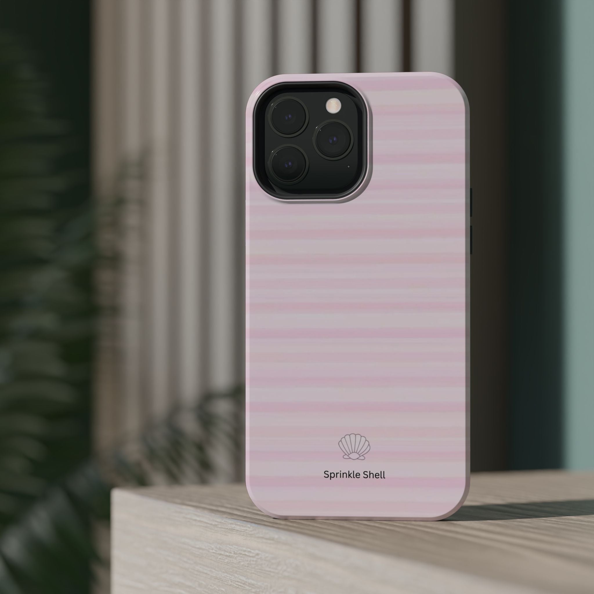 MagSafe pink stripes case