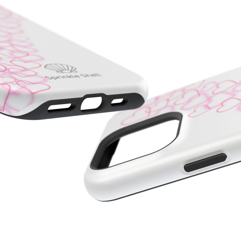 MagSafe pink hearts phone case