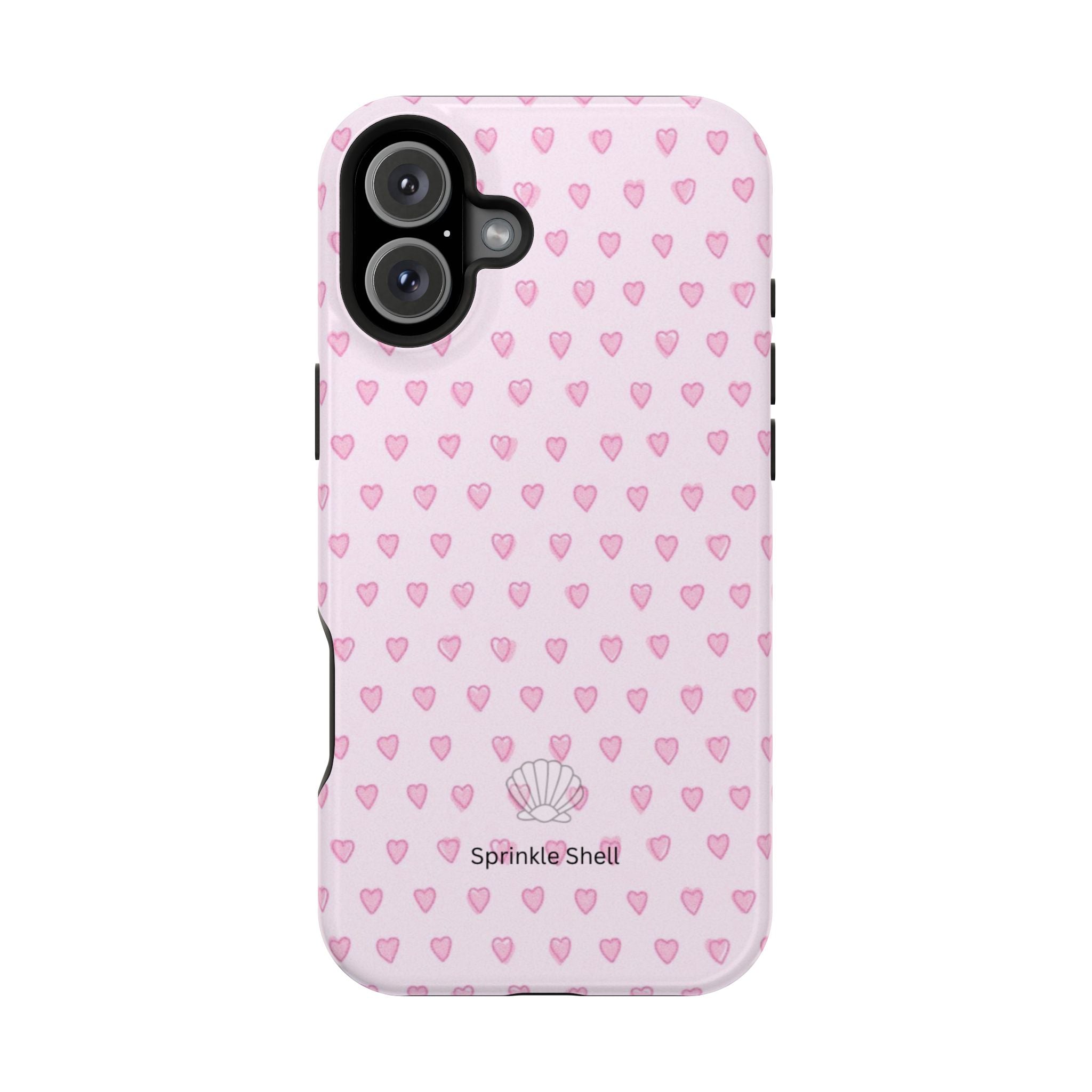 MagSafe pink hearts case