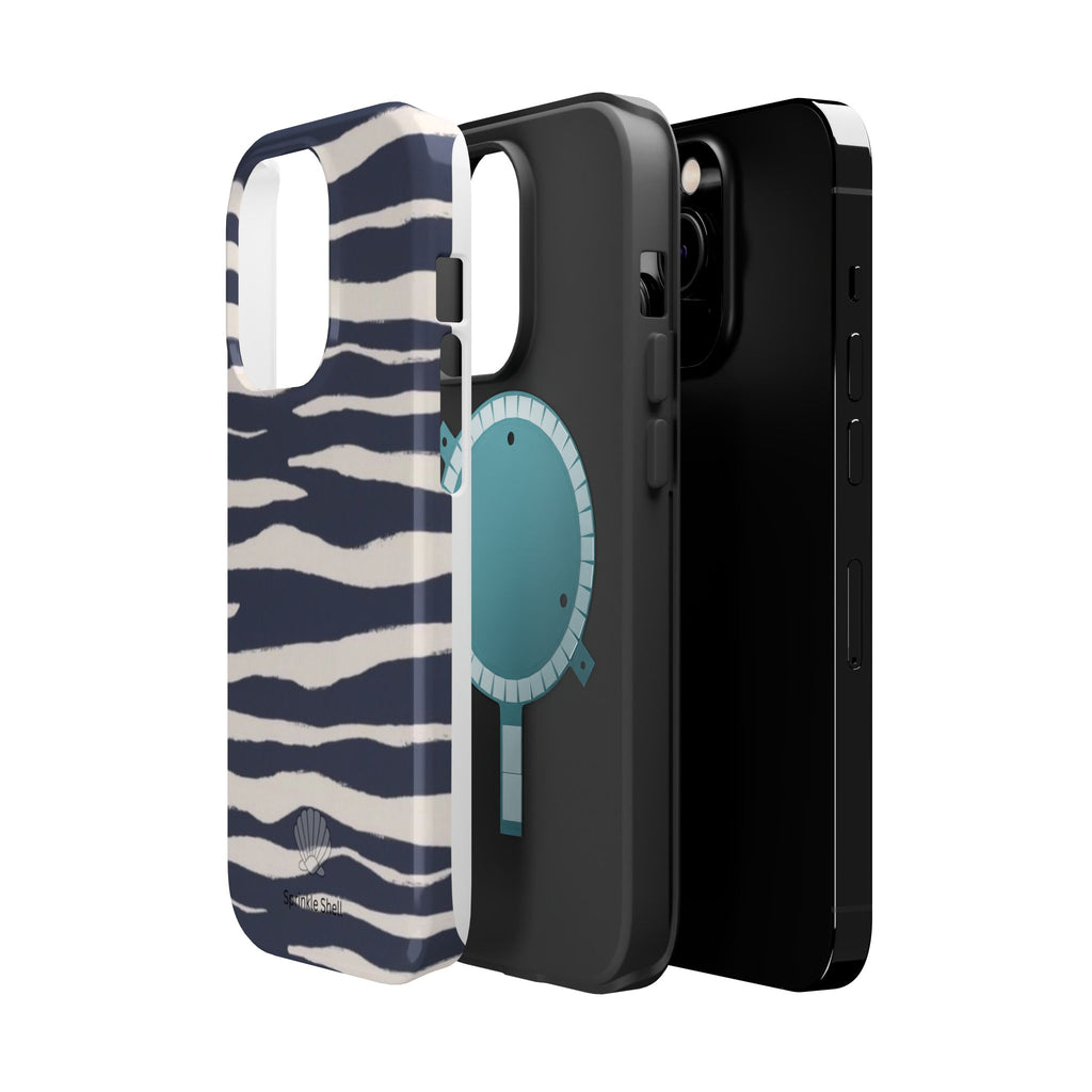 MagSafe Blue zebra print case