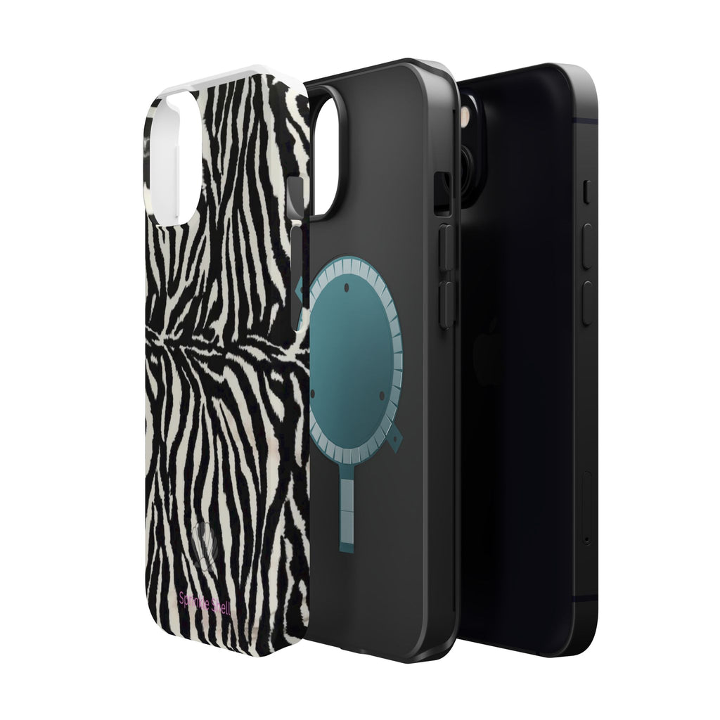MagSafe black zebra print case