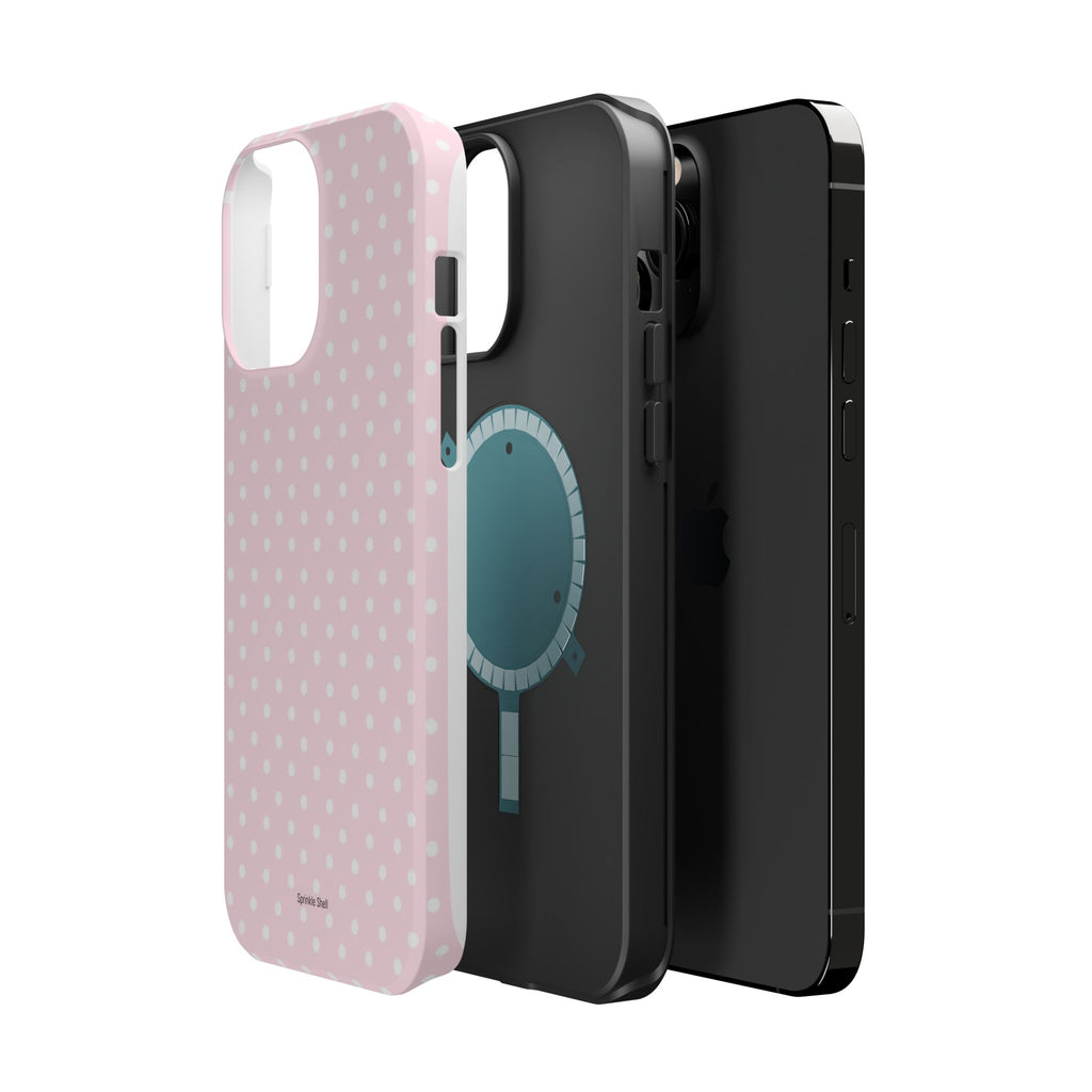 MagSafe light pink polka dots case
