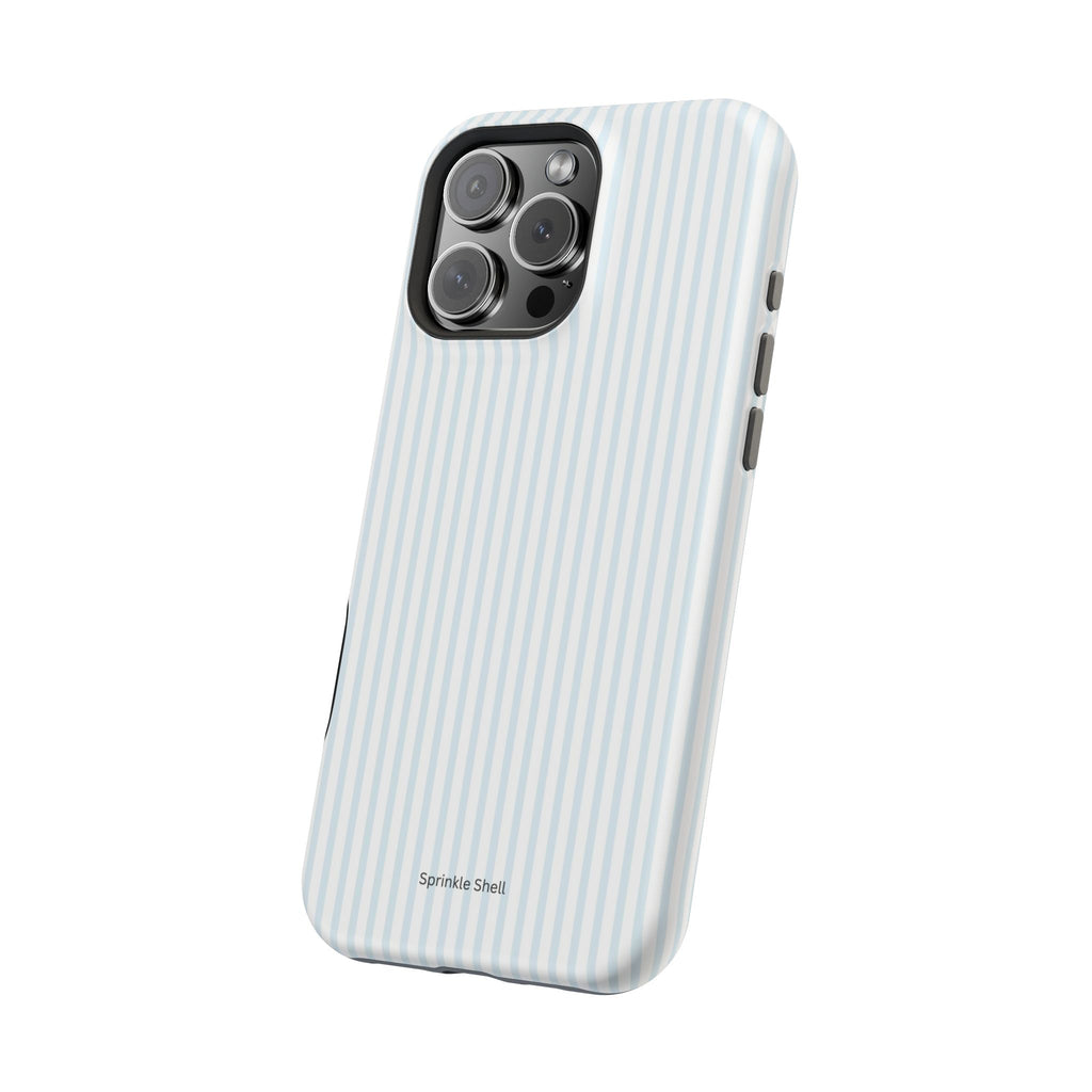 MagSafe light blue stripes iphone case