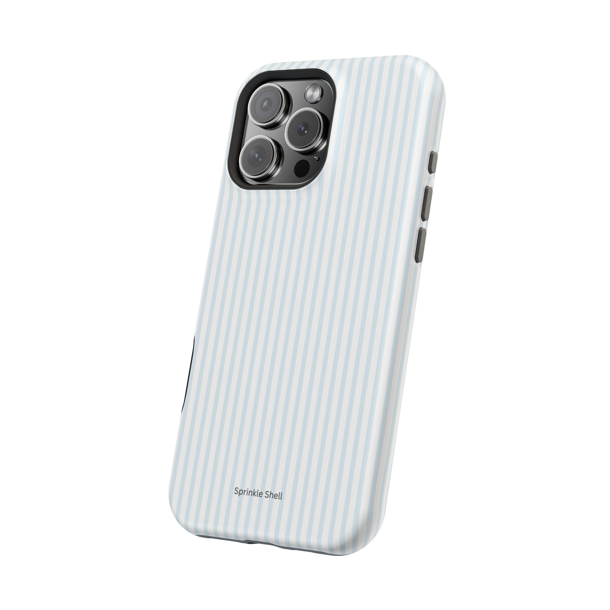 MagSafe light blue stripes iphone case
