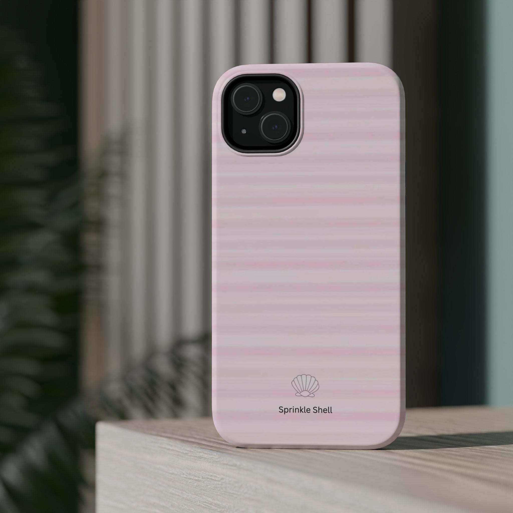 MagSafe pink stripes case