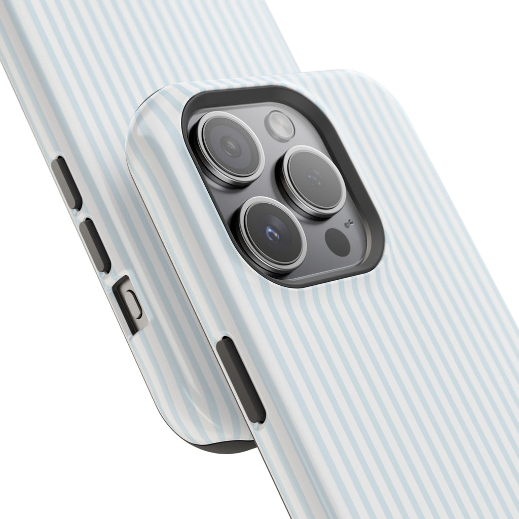 MagSafe light blue stripes iphone case
