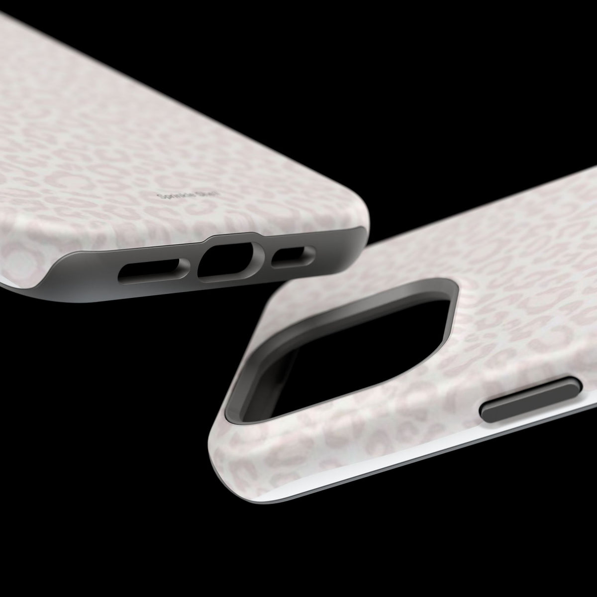 MagSafe white cheetah print case