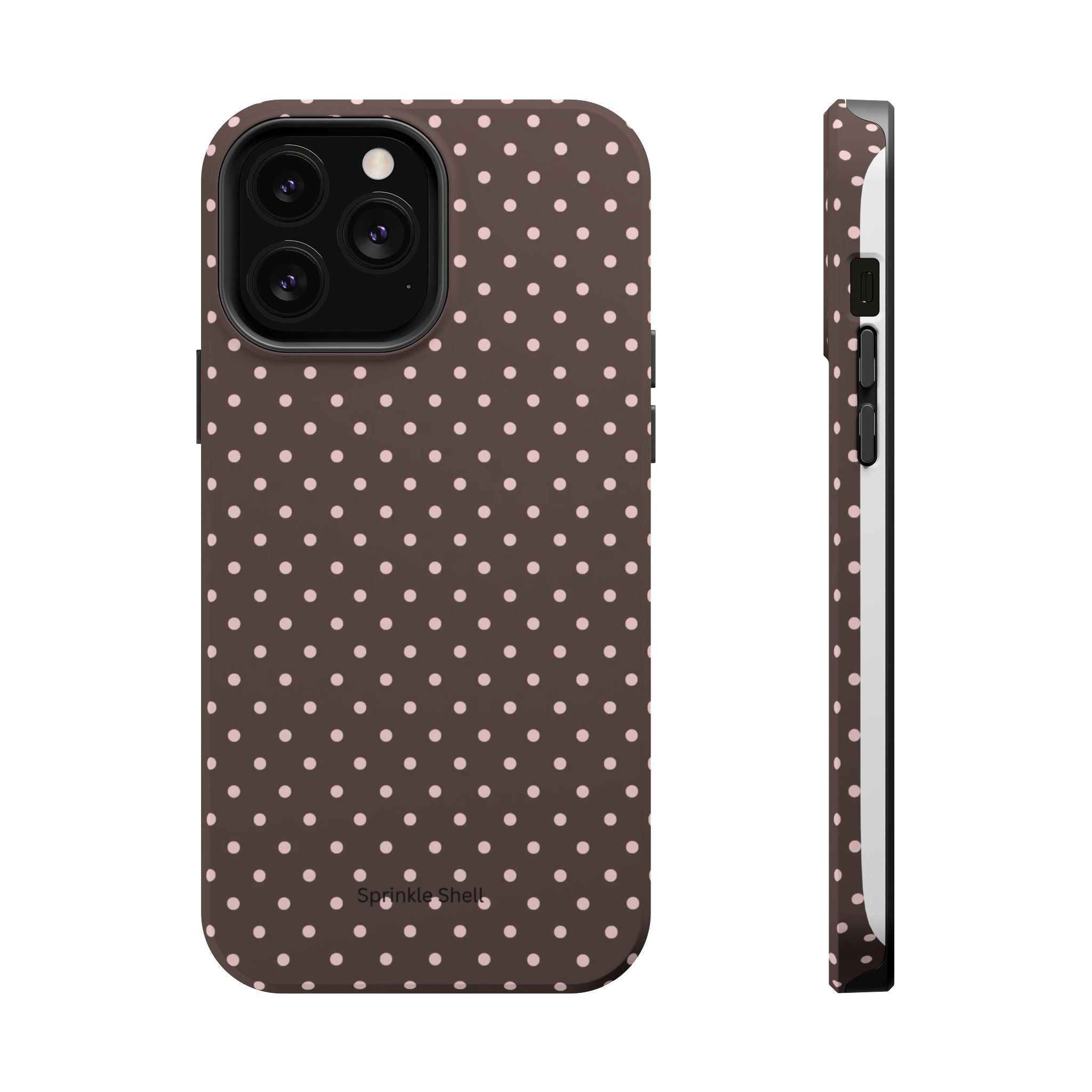 MagSafe Brown And Pink Polkadot Iphone Case