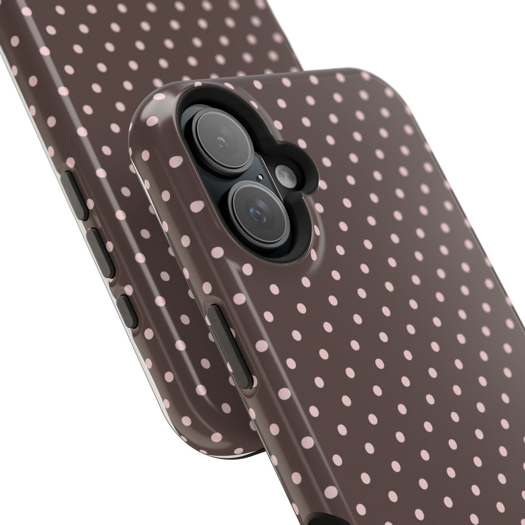 MagSafe Brown And Pink Polkadot Iphone Case